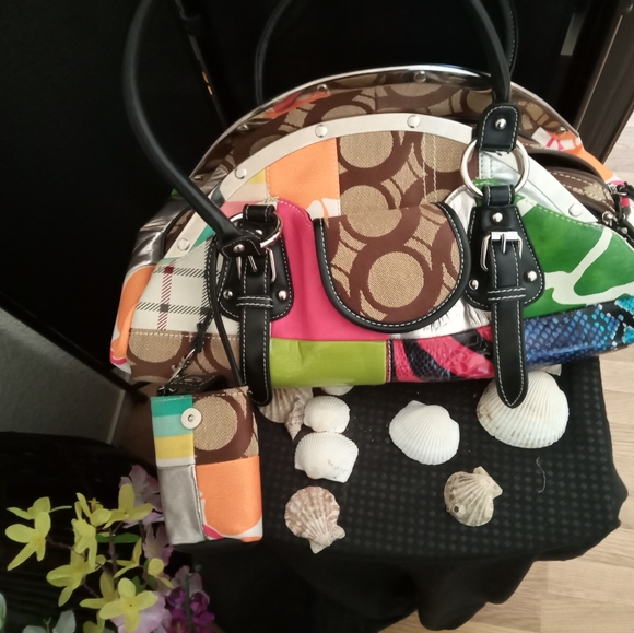 Multi-color satchel purse - Picture 2 of 2